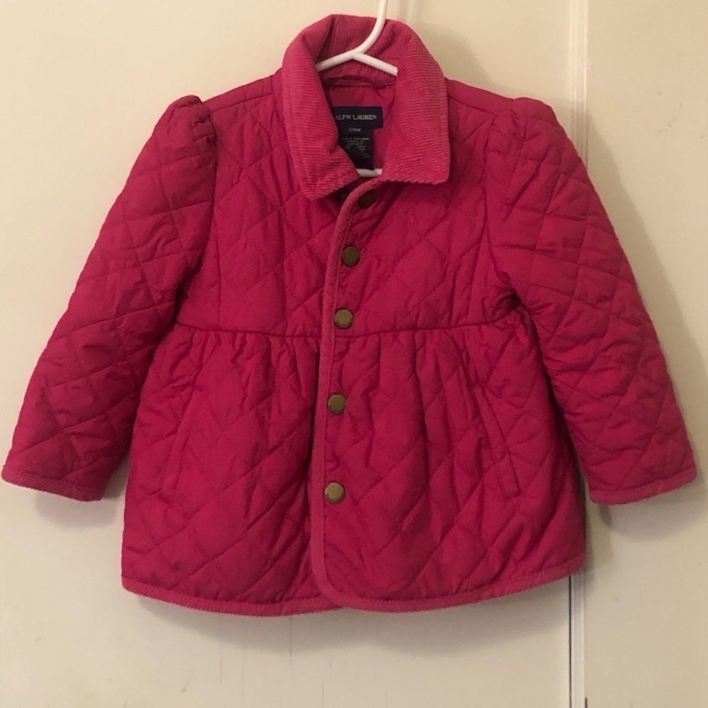 Ralph Lauren Pink Baby Quilt Coat Jacket Sz 24M
